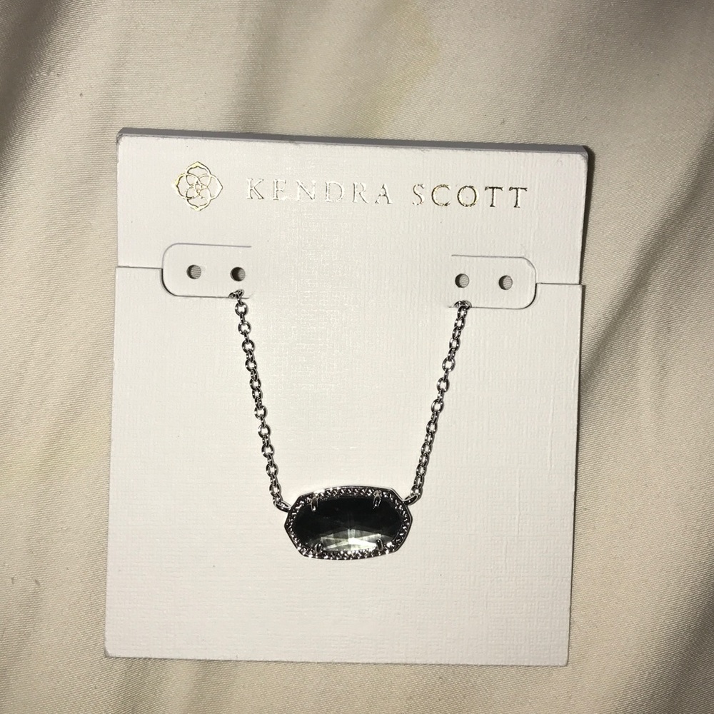 Elisa Silver Pendant  In Black Mother Of Pearl
